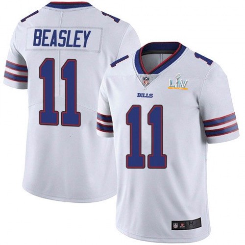 Men's Buffalo Bills #11 Cole Beasley White 2021 Super Bowl LV Stitched NFL Jersey